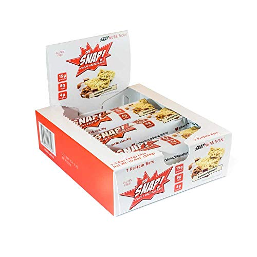 Ohh Snap Nutrition Gluten Free Crispy Protein Bar, Natural and Artificial Caramel Pretzel Flavors – 7 Count Boxes