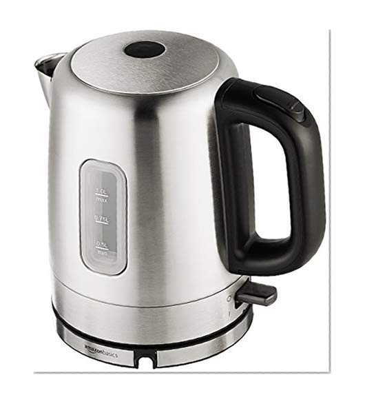 AmazonBasics Stainless Steel Electric Kettle - 1-Liter