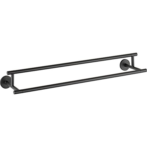 Delta 75925 Trinsic 24" Wall Mounted Double Towel Bar, Matte Black