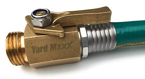 Book Cover Industrial Grade Garden Hose Shut Off Valve, Heavy Duty Solid Brass, Large Ergonomic Handle, High Volume, Designed for The Professional, Built to Last, Fits All Standard 3/4