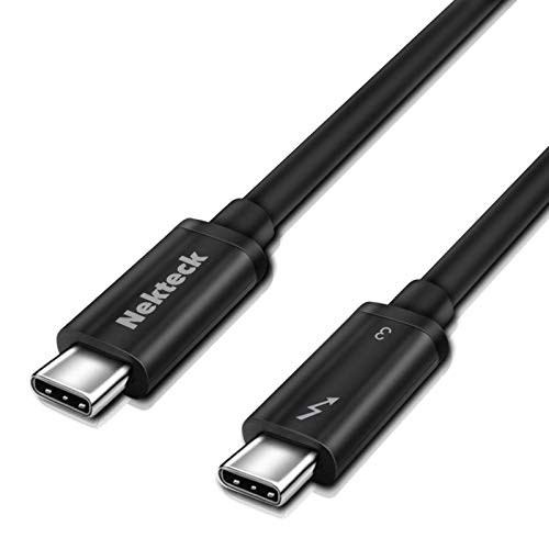 Nekteck Thunderbolt 3 Cable, 100W 20Gpbs Thunderbolt 3 Certified USB C Cable Compatible with New MacBook Pro, ThinkPad Yoga, Alienware 17 and More, 3.3ft