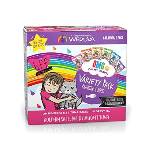 Weruva Best Feline Friend (BFF) Pouch Variety Pack Cat Food, Pouch 3oz Variety #1 (12 pouches)