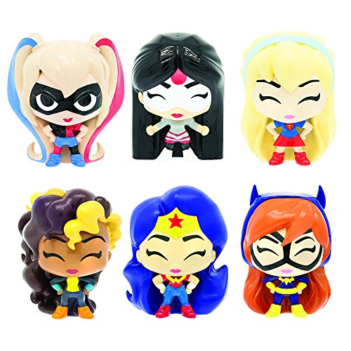 Book Cover Mash'Ems Fash'Ems - DC Super Hero Girls 4 Pack (4 Blind Capsules Per Order) Squishy Collectible Toy