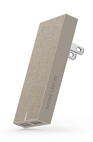 Native Union SMART Charger - Slim 2-Port Foldable USB-A Universal Wall Charger with Smart IC Technology - Quick Charging for iPhone, iPad, Smartphones and Tablets (Taupe)