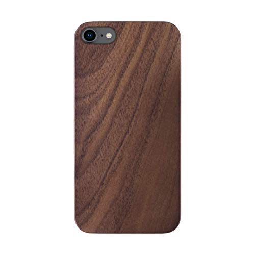 iATO iPhone SE 2020 / iPhone 7 Wood Case. Real Walnut iPhone 7 / iPhone SE 2020 Case Wood. Minimalistic Classic Dark Wood Case Supports Wireless Charging â€“ Natural Wooden Overlay & Black Polycarbonate