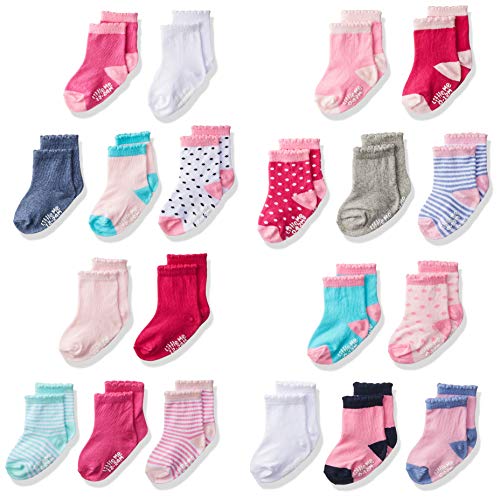 Book Cover Little Me Baby 20 Piece Assorted Socks, Girls', Multi, 0-12/12-24 Months
