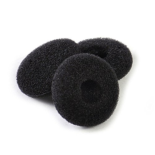 12 Pack(24pcs) Foam Earbud Earpad Replacement Sponge Covers for Earbuds (Black)