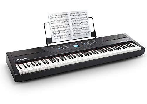 Alesis Recital Pro |  Digital Piano / Keyboard with 88 Hammer Action Keys, 12 Premium Voices, 20W Built-in Speakers, Headphone Output & Powerful Educational Features