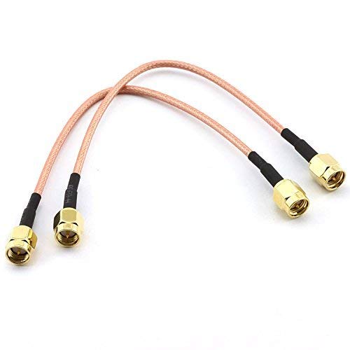 Book Cover DZS Elec 2pcs RG316 Wire Jumper 15cm SMA Male to SMA Male with Connecting Line RF Coaxial Coax Cable Antenna Extender Cable Adapter Jumper
