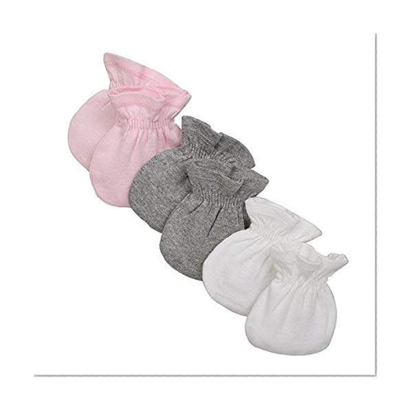Book Cover Burt's Bees Baby Baby Set Of 3 Organic Mitts, blossom multi, One Size