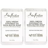 Shea Moisture 100% Virgin Coconut Oil Shea Butter Soap, 8 Ounce (Pack of 2)