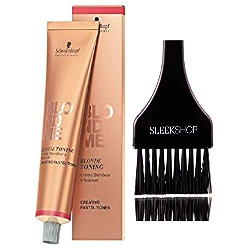 Schwarzkopf Professional Blond Me Blonde Toning (NEW VERSION - 2.1 oz); includes"Sleek Tint Brush" (ICE)