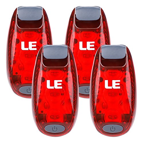 LE LED Bike Light, Bicycle Rear Light, 3 Lighting Modes, Clip On Cycling Taillight, Batteries Included