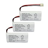 GEILIENERGY BT18433 BT-18433 BT184342 BT-184342 BT1011 BT-1011 Replacement Battery Compatible with AT&T and Vtech BT-8300 BATT-6010 89-1326-00-00 89-1330-01-00 CPH-515D Cordless Phone(Pack of 3)