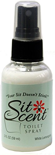 Sit Scent (2 oz Premium Lemongrass Tea Bathroom Poop Spray, Fresh Mild Scent, Deodorizer/Air Freshener Poo Spray, Made in The USA. Natural, No Harsh Chemicals