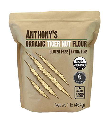 Book Cover Anthony's Organic Tiger Nut Flour, 1 lb, Gluten Free, Non GMO, Paleo Friendly