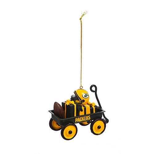 Team Sports America Green Bay Packers NFL Wagon Ornament Christmas and Decor for Football Fans