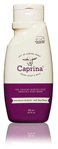 Caprina by Canus Fresh Goat's Milk Body Wash, Shea Butter, 16.9 Fluid Ounce