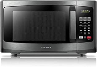 Toshiba EM925A5A-BS Microwave Oven with Sound On/Off ECO Mode and LED Lighting, 0.9 Cu Ft/900W, Black Stainless Steel