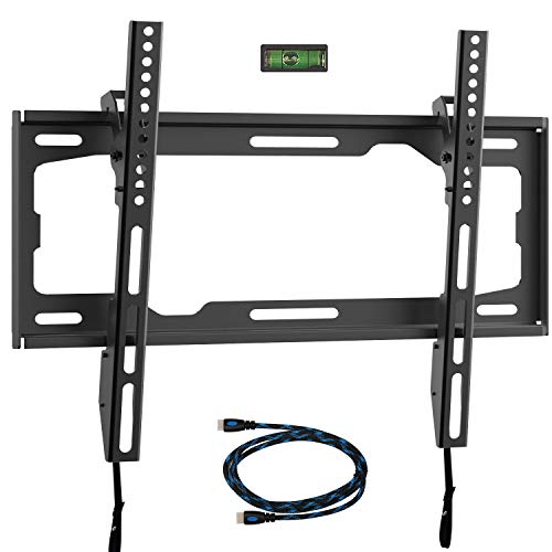 Book Cover WALI Tilt TV Wall Mount Bracket for Most 26-55 inches LED, LCD, OLED Flat Screen TVs up to 99lbs with VESA 100x100mm to 400x400mm (TTM-1), Black