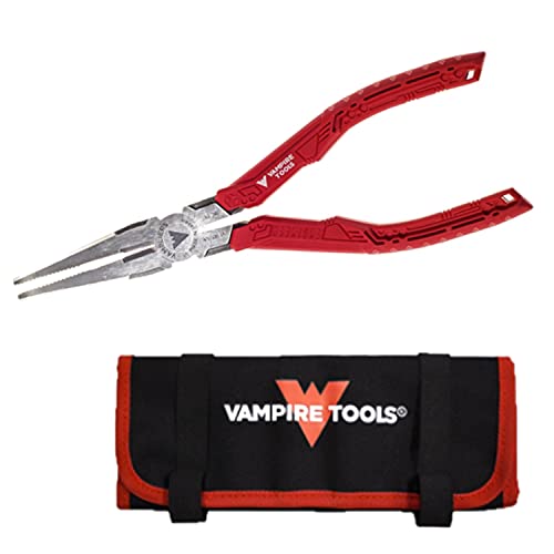 VAMPLIERS World's Best Pliers! Long Nose 7.5" Specialty Screw Extraction Pliers + Free Vampire Tools Pouch Black Friday Cyber Monday Week Deal, Makes the Best Gift (Pliers W/FREE Pouch)
