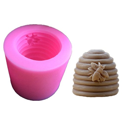 Book Cover Bee Candle Molds, Silicone Bee Molds 3D Beehive Soap Molds Handmade Bee Wax Molds for Candle Soap Making Lotion Bar Fondant Chocolate Candy Cake Decorating Polymer Fimo Clay