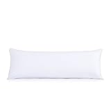 evolive Ultra Soft Microfiber Body Pillow Cover/Pillowcases 53cm x 137cm with Hidden Zipper Closure (White, Body Pillow Cover 53cm x 137cm)