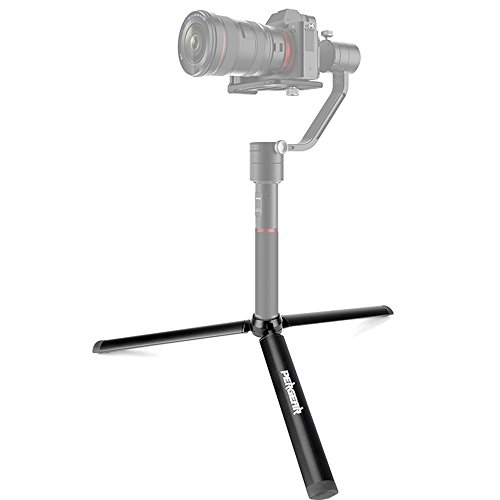 Upgraded PERGEAR Aluminum Mini Tripod Tabletop Stand for Zhiyum Crane V2 Zhiyun Crane-M Zhiyun Smooth Q Zhiyun Smooth 3 III II Moza Air Moza Mini-C Moza Mini-G Feiyu G4 Pro Godox A1 Phone Flash