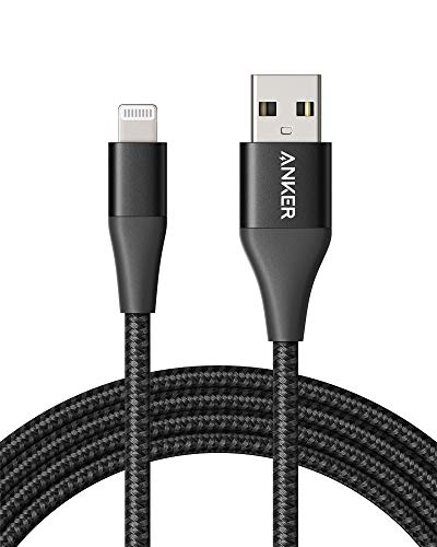 Book Cover Anker Powerline+ II Lightning Cable (6ft), MFi Certified for Flawless Compatibility with iPhone Xs/XS Max/XR/X / 8/8 Plus / 7/7 Plus / 6/6 Plus / 5 / 5S and More(Black)