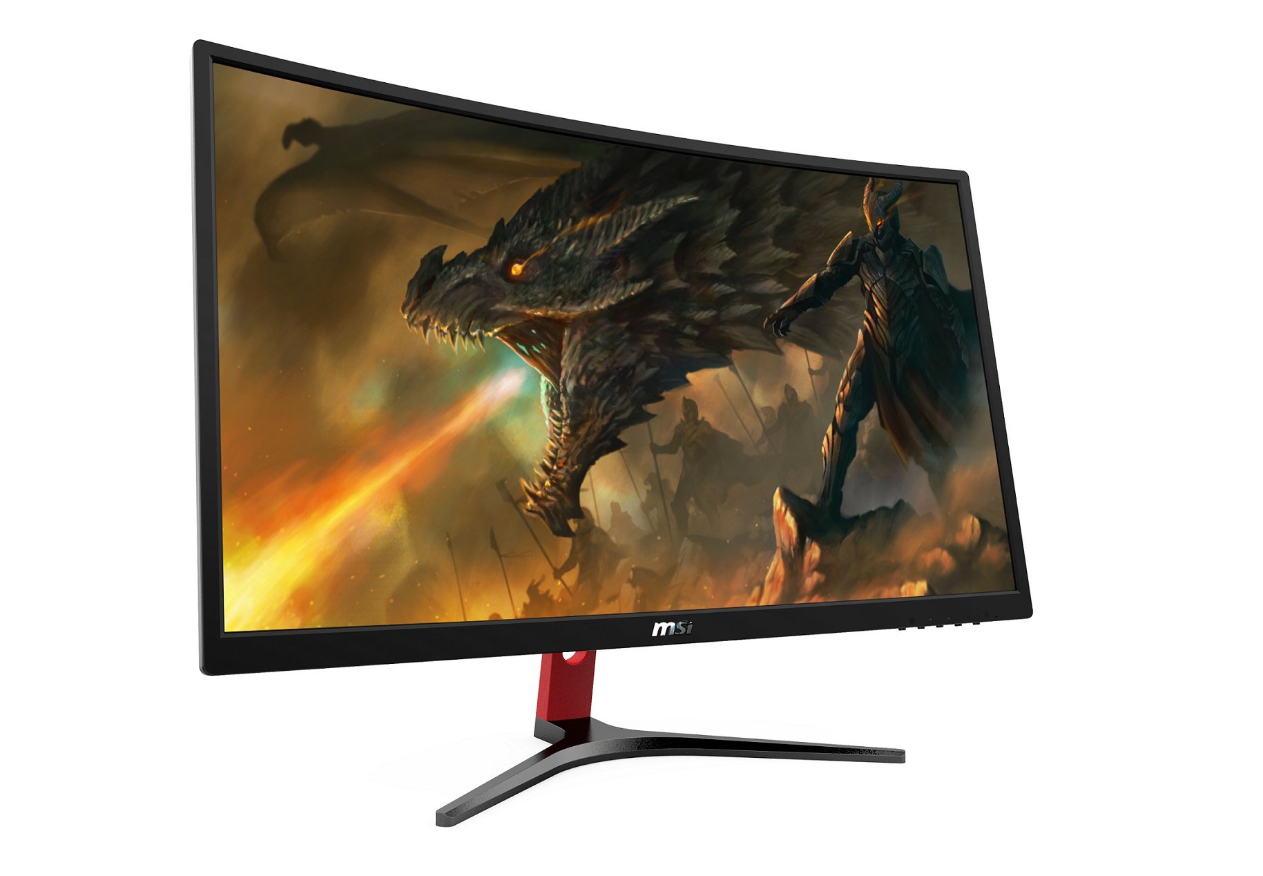 MSI Full HD FreeSync Gaming Monitor 24" Curved non-Glare 1ms LED Wide Screen 1920 x 1080 144Hz Refresh Rate (Optix G24C)