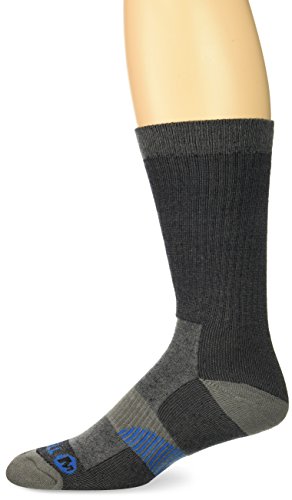 Merrell Men's Light Hiker Quarter Socks, Black, Shoe Size: 9.5-12