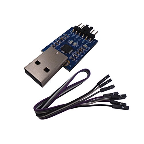 Book Cover DSD TECH USB to TTL Serial Converter CP2102 with 4 PIN Dupont Cable Compatible with Windows 7,8,10,Linux,Mac OSX