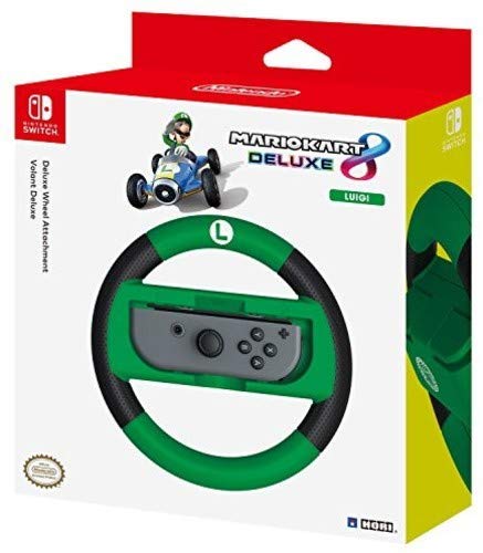 Book Cover HORI Nintendo Switch Mario Kart 8 Deluxe Wheel (Luigi Version) Officially Licensed By Nintendo - Nintendo Switch