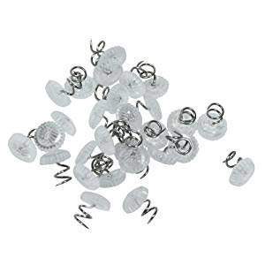 Book Cover Bed N' Basics Upholstery Twisty Pins with Clear Heads - 50 Pack - Holds Bedskirts, Slip Covers, Drapes and Other Fabric and Materials Securely in Place - for Sewing and Home Decor