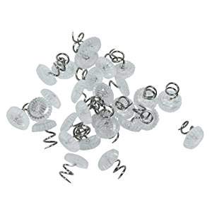 Bed N' Basics Upholstery Twisty Pins with Clear Heads - 50 Pack - Holds Bedskirts, Slip Covers, Drapes and Other Fabric and Materials Securely in Place - for Sewing and Home Decor