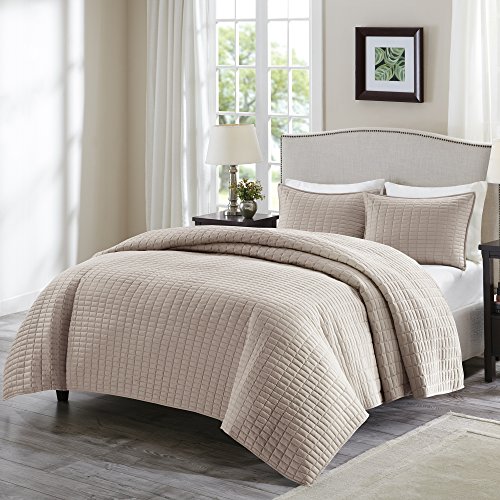 Book Cover Comfort Spaces Kienna Quilt Set-Luxury Double Sided Stitching Design All Season, Lightweight, Coverlet Bedspread Bedding, Matching Shams, Twin/Twin XL(66