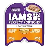 Iams Perfect Portions Grain Free Kitten Wet Food Paté Chicken Recipe, (24) 2.6 Oz. Twin-Pack Trays
