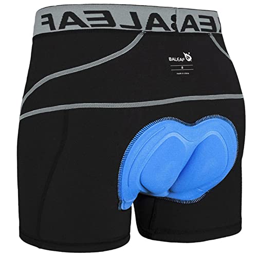 BALEAF Men's 3D Padded Bike Shorts Cycling Underwear MTB Liner Road Biking Bicycle Clothes Grey XL