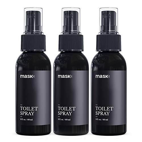 Mask Toilet Spray, Unscented, 2-Ounce (3-Pack), Deodorizer Bathroom Spray