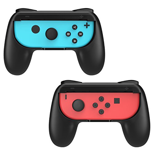Book Cover MoKo Grip for Nintendo Switch Joy-Con, 2-Pack Switch Controller Grip Handle Kit for Nintendo Switch Joy-Con (Black)