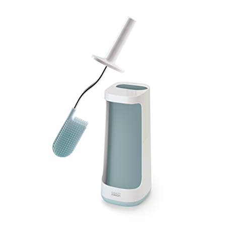 Joseph Joseph Bathroom Flex Plus Smart Toilet Brush with Storage Bay- White/Blue