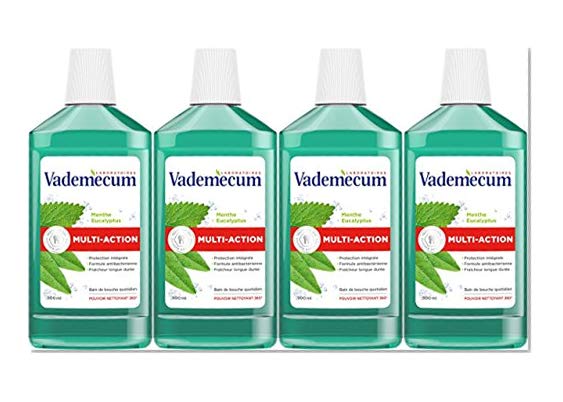 Vademecum Multi-Action Bain de Bouche Menthe Eucalyptus 500 ml - Lot de 4