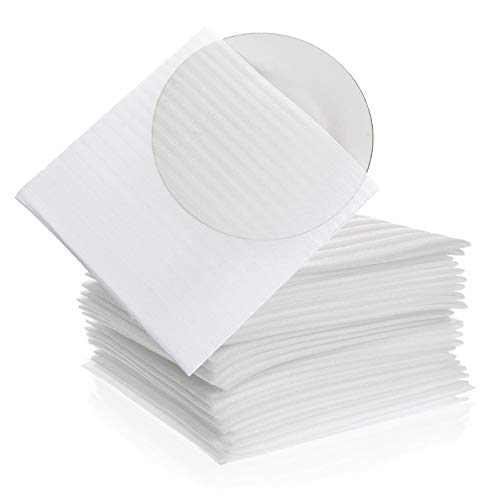 Foam Wrap Cup Pouches 9 1/8" x 9 3/4" (30 Count), Cushion Pouches to Protect Dishes, Glasses, Porcelain & Fragile Items, Packing Supplies for Moving by California Basics