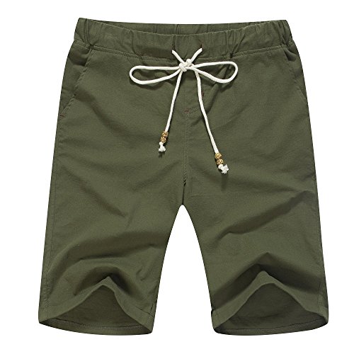 Janmid Men's Linen Casual Classic Fit Short