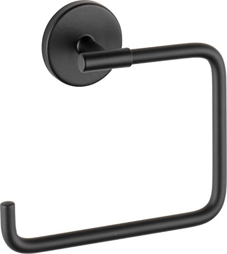 Delta Faucet 759460-BL Trinsic Towel Ring, 1.97 x 6.38 x 5.67 Inches, Matte Black