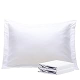 NTBAY Standard Pillow Shams, Set of 2, 100% Brushed Microfiber, Soft and Cozy, Wrinkle, Fade, Stain Resistant, Standard, White