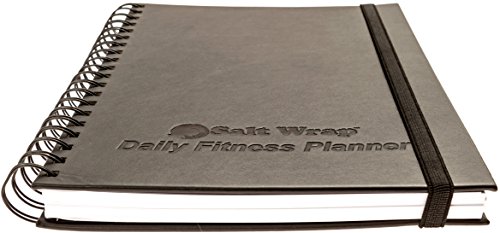 SaltWrap Daily Fitness Planner, Gym Workout Log and Food Journal - with Daily and Weekly Pages, Goal Tracking Templates, Spiral-Bound, 7 x 10 inches