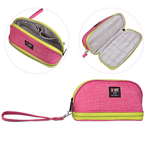 BUBM Toiletry Handbag Cosmetic Case Capacity Portable Makeup Pen Storage Bags Pouch Travel Kit Organizer (Pink)