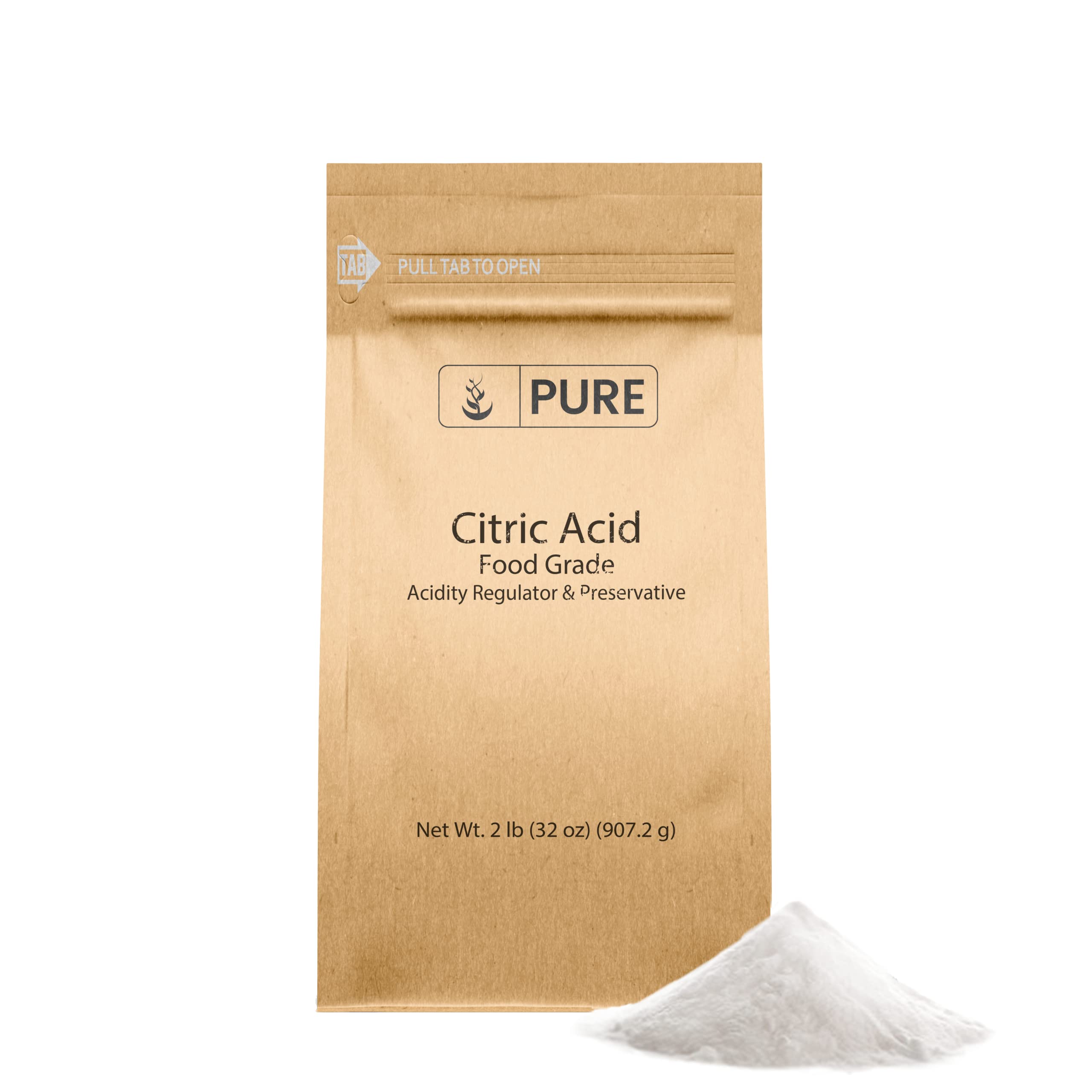 PURE ORIGINAL INGREDIENTS Citric Acid Powder (2 lb) Eco-Friendly Packaging, Natural, Food Safe 2 Pound