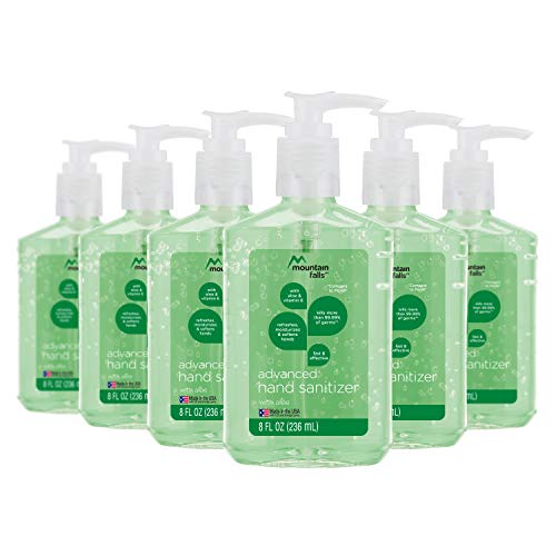 Book Cover Mountain Falls Advanced Hand Sanitizer with Vitamin E and Aloe, Pump Bottle, 8 Fluid Ounce (Pack of 6)